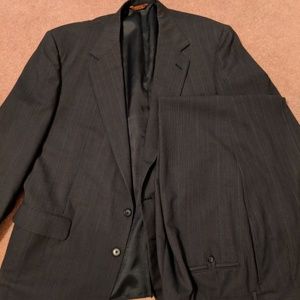 Navy pinstripe suit